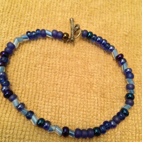 Blue Bead Bracelet. Blue Bracelet. Shades of Blue Bracelet. Etsy