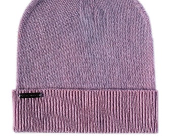 Lavender Pink Hat Regenerated Cashmere Fibers