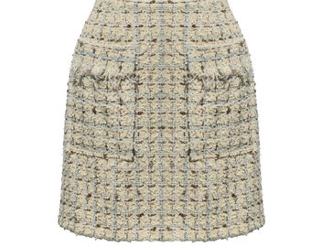 Tweed Mini Skirt with Pockets by Kate Stoltz