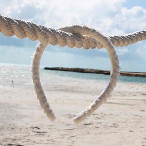 Frayed White Linen Headband hand finished with Grosgrain image 5