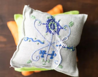 Veve Ogoun Lavender Sachet Set  hand emboidery