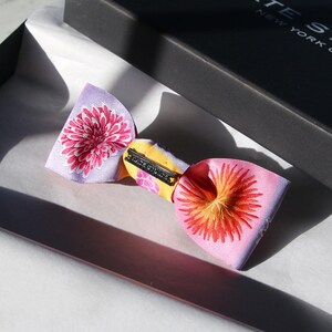Floral Woven French Jacquard Hair-bow Clip