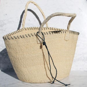 Beach Bucket Tote/ Market Shopper Bag
