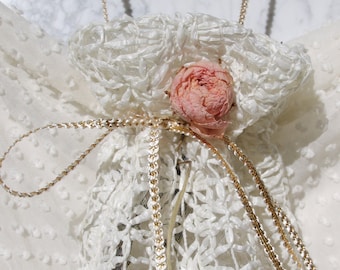 Raffia over Tulle with Ribbon Closet Sachet