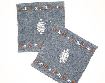 Set of 2 Handwoven Coasters/ Mug Rug / Multiple Colors
