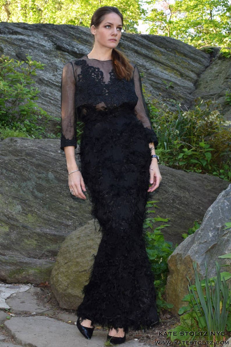 Organza Crinkled Blouse - Black