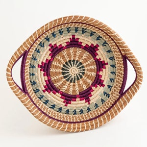 Pine Needle and Raffia Chumil Basket / 2 color options /Pie Serving
