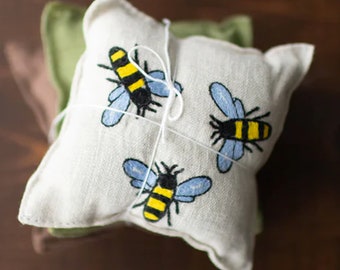 Bijen Lavendel Sachet Set hand emboidery