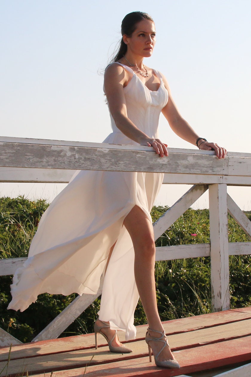 Bias Bodice Chiffon Gown By Kate Stoltz