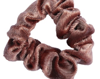 Rose Gold Metallic Velvet Hair Scrunchie