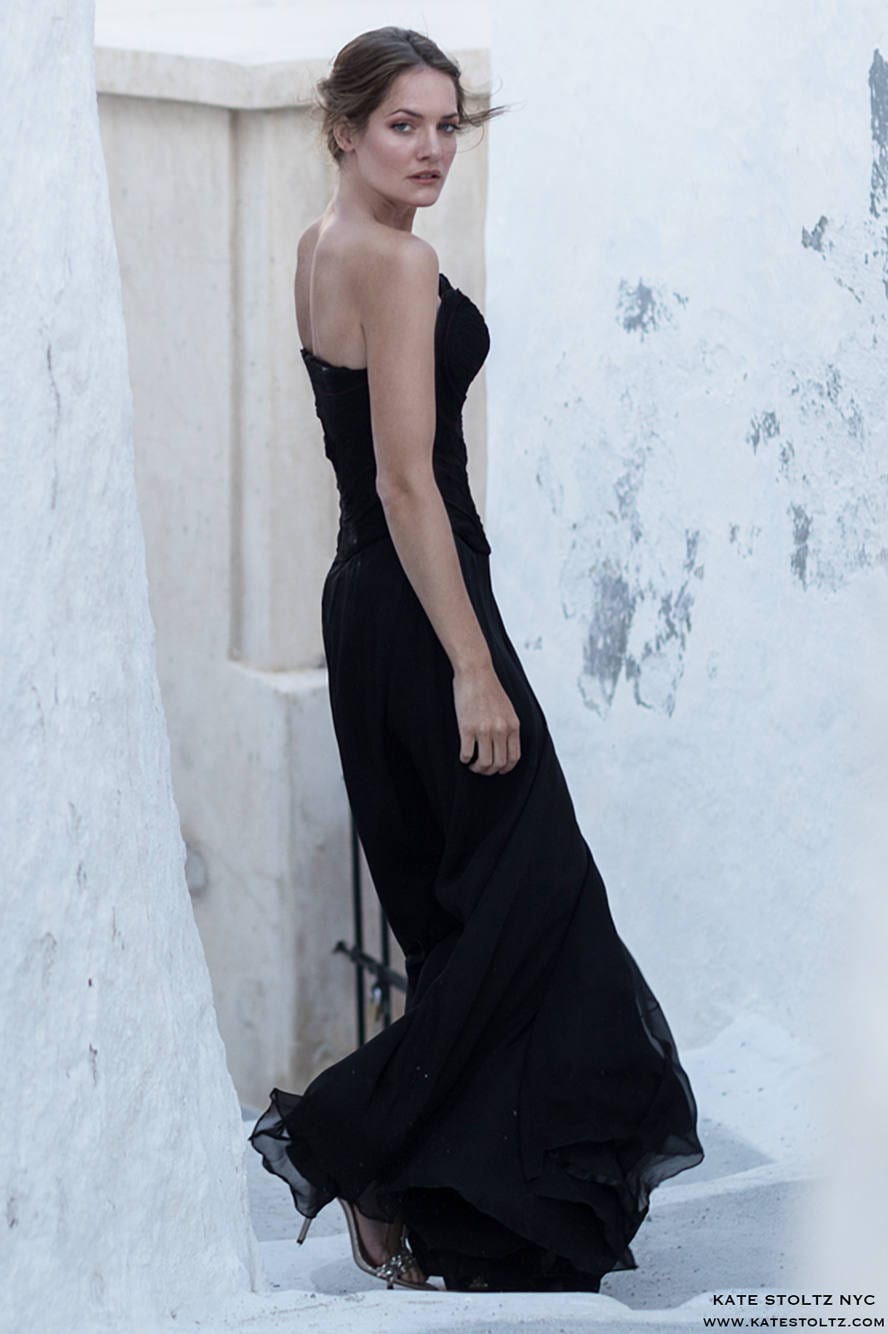 Abstract Fluted Gown