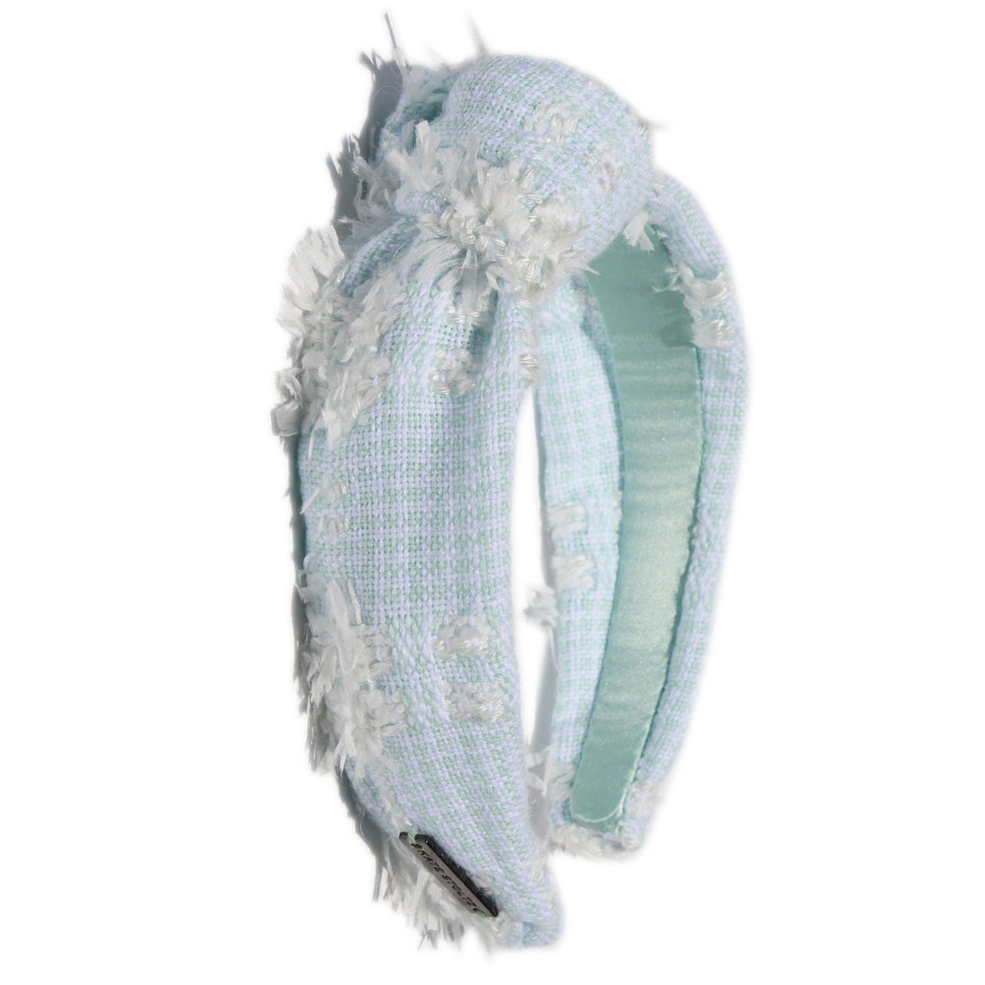 Pastel Blue and White Knot Tweed Headband by Kate Stoltz - Etsy display picture 1