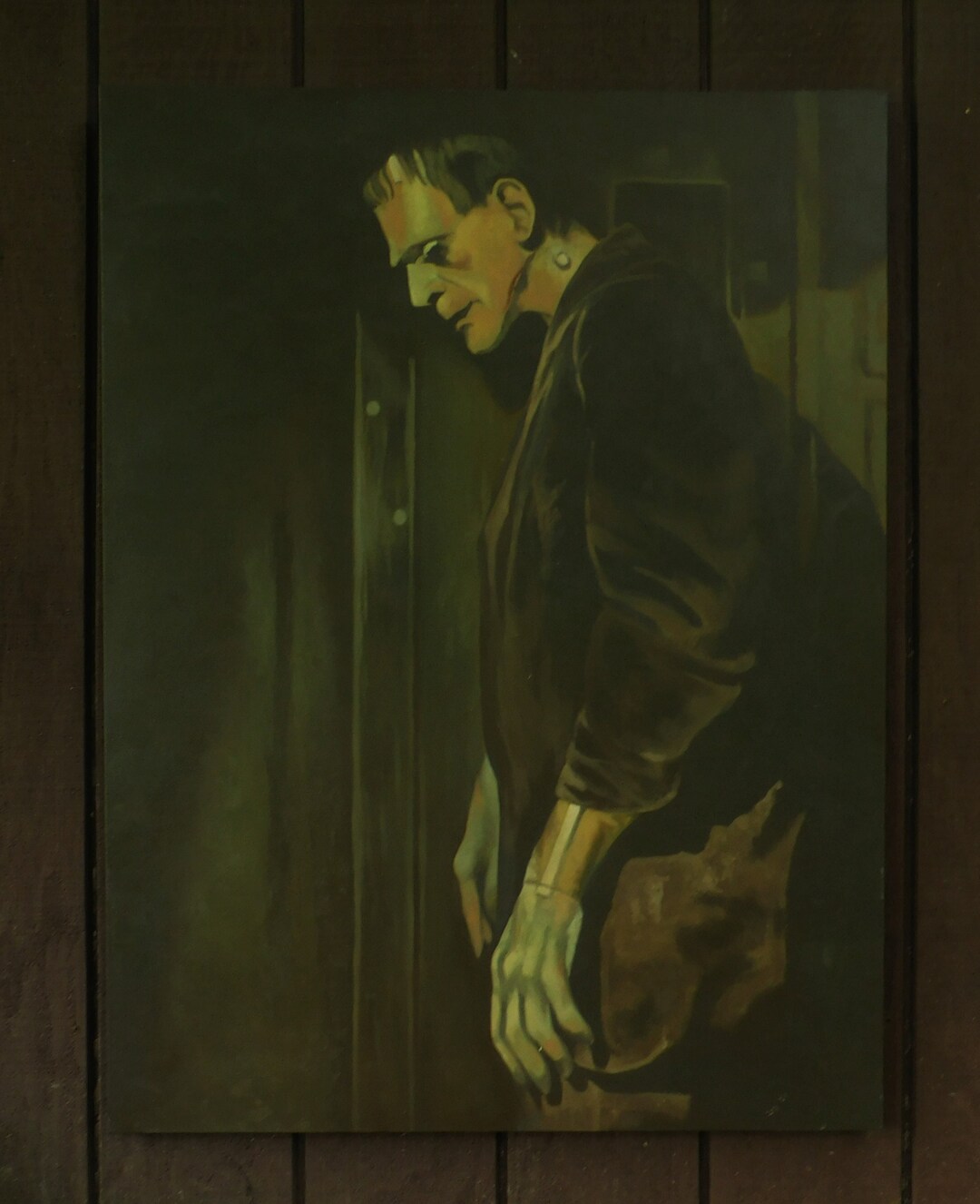 Huge Oil Painting of Boris Karloff as Frankenstein's Monster Original ...