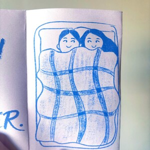 Love Sick Mini Zine: Sapphic Lesbian Romance Comic Book Gift | Long Distance, COVID Cautious, Pandemic