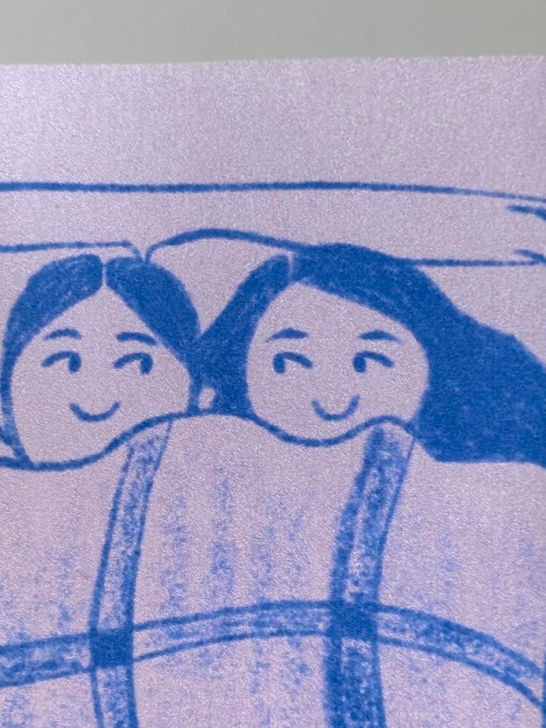 Love Sick Mini Zine: Sapphic Lesbian Romance Comic Book Gift | Long Distance, COVID Cautious, Pandemic
