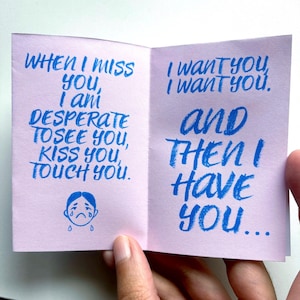 Love Sick Mini Zine: Sapphic Lesbian Romance Comic Book Gift | Long Distance, COVID Cautious, Pandemic
