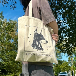 Ik wed op het verliezen van honden Mitski canvas draagtas | Indie alternatieve muziek fanmerchandise | Your Best American Girl, You're My Baby, Say It To Me, Sad