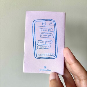 Love Sick Mini Zine: Sapphic Lesbian Romance Comic Book Gift | Long Distance, COVID Cautious, Pandemic