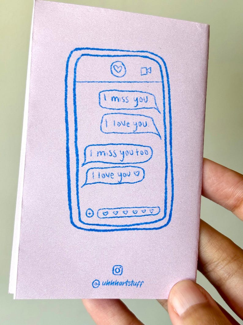 Love Sick Mini Zine: Sapphic Lesbian Romance Comic Book Gift | Long Distance, COVID Cautious, Pandemic