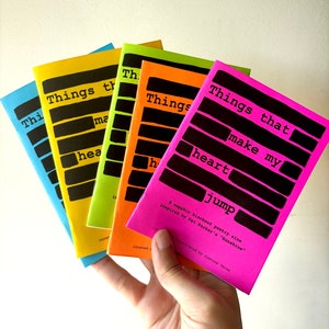 Sapphic Pride Blackout Poetry wlw Zine, Rzeczy, Które Sprawiają, Że Moje Serce Podskakuje | Rainbow Zine Dla Lesbijek, Biseksualistów, Panseksualistów, Queer | Pat Parker