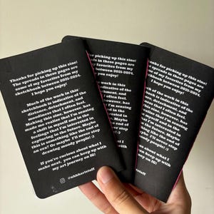 Sketchbook Zine - Alternative Art Book, Drawings, Collage, Mixed Media Journal | Pocket Sized Doodles for Inspiration | Gifts for Creatives