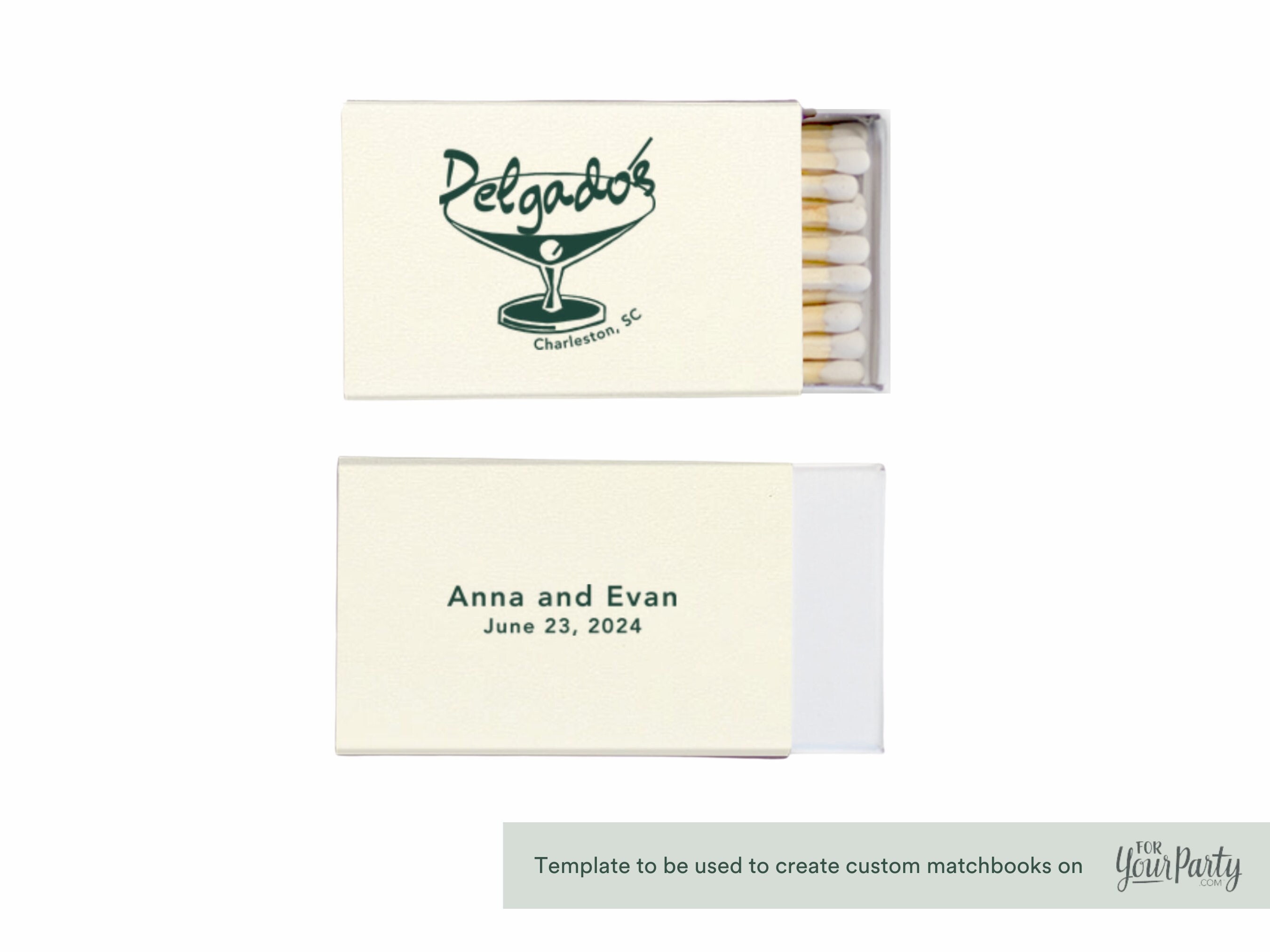 Editable Matchbook Design Template Martini Glass, Wedding Matchbooks Editable Matchbook Design Template Martini Glass, Wedding Matchbooks