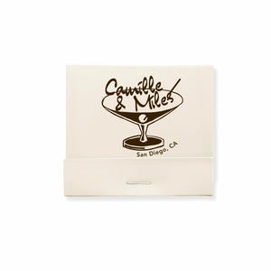 Editable Matchbook Design Template – Martini Glass, Wedding Matchbooks, Trendy Matchbox, Vintage Inspired