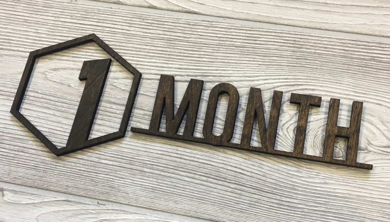 Baby Milestone Photo Laser Cut Numbers/ First Year Numbers/ - Etsy