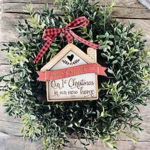 First Home Ornament/New Home Christmas Ornament/Wedding gift ornament/Farmhouse Christmas Ornament