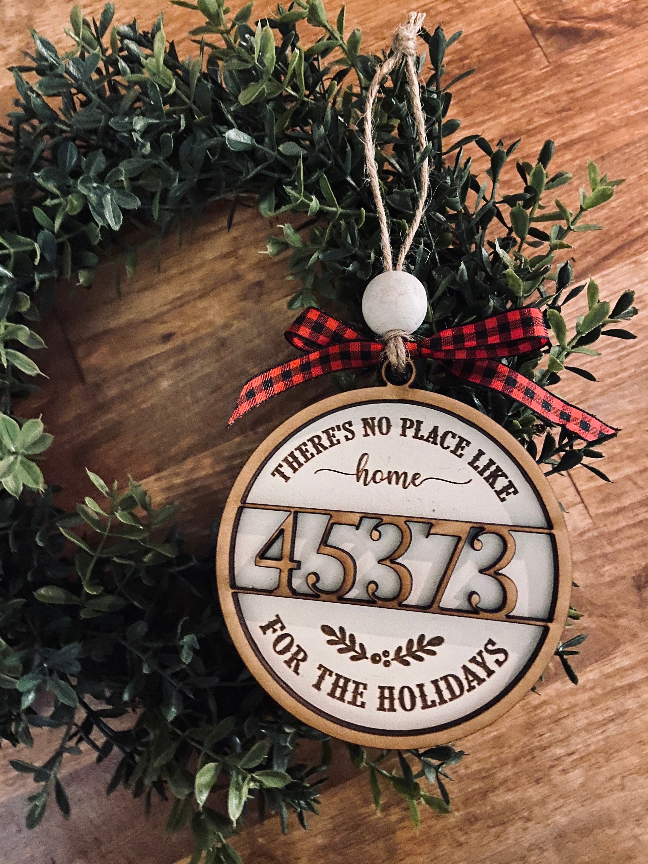 Farmhouse Christmas Ornament/ Local Zip Code Ornament/ Etsy UK
