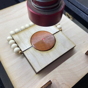 Wood Beaded Bracelet Jig Digital Download File/Glowforge Digital Bracelet Jig/ Laser Engraving Digital File for Wood Bracelet Disc