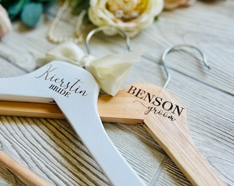 Engraved Hangers/Bridal Party Hanger/Wedding Hanger/Bride and Groom Hanger/Bridal Party