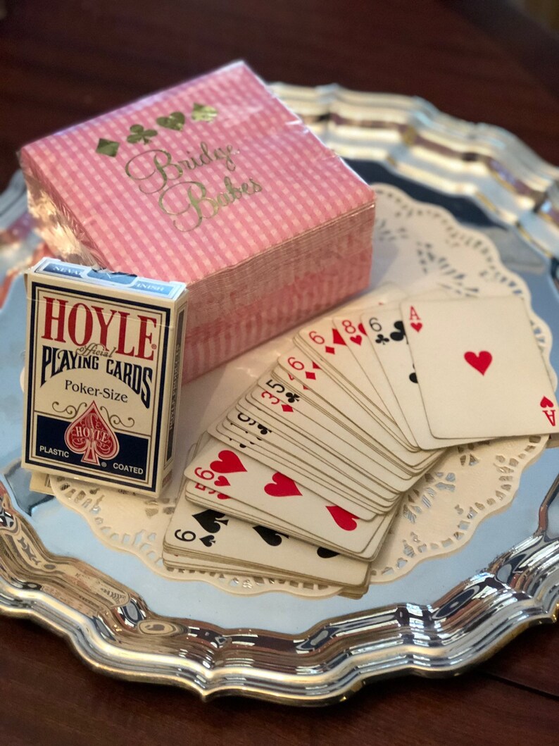 Bridge Themed Beverage Napkins. Card Game Gifts. Personalized Etsy