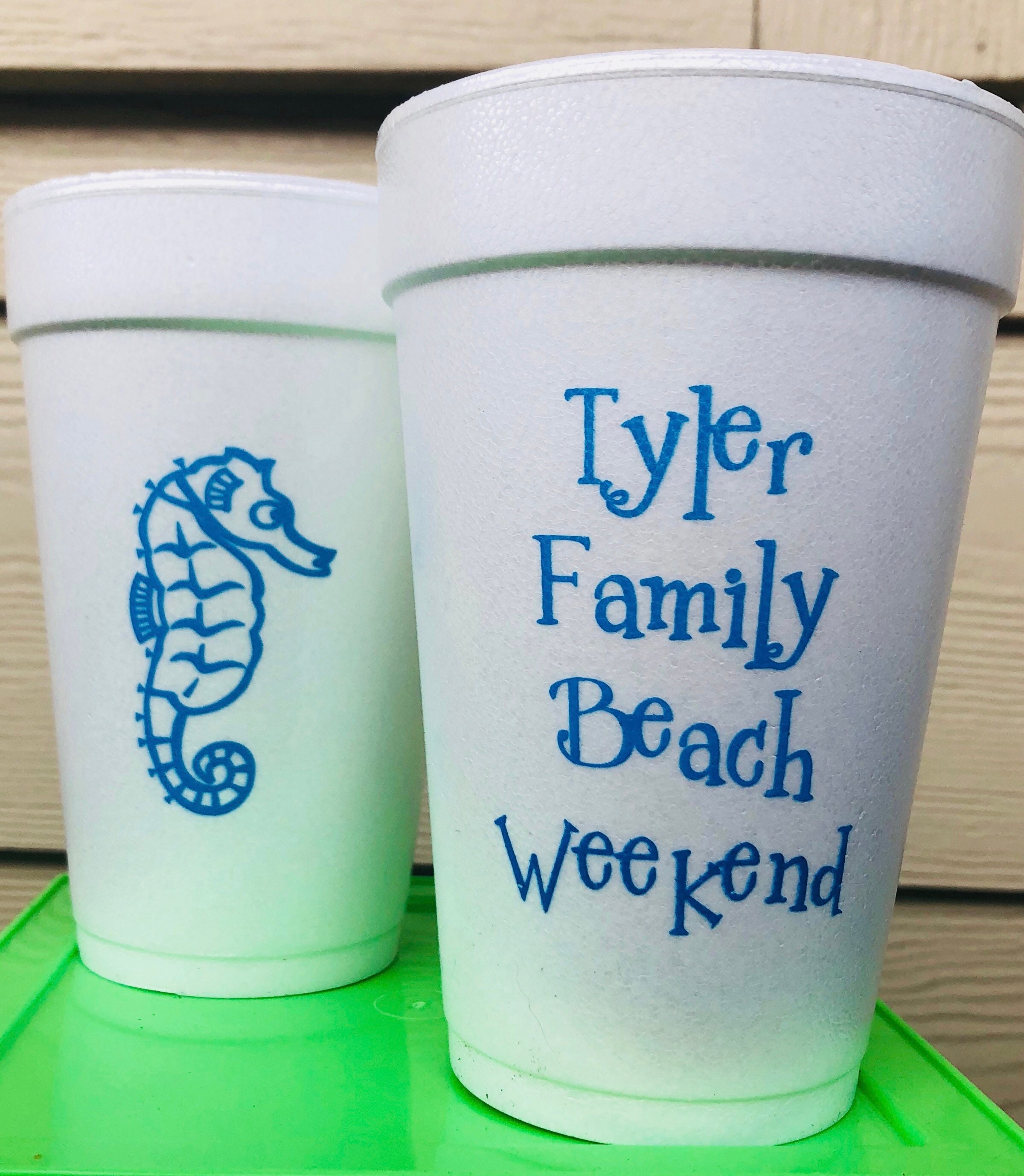 Beach Trip Cups Personalized Styrofoam Cups Family Reunion Cups Summer