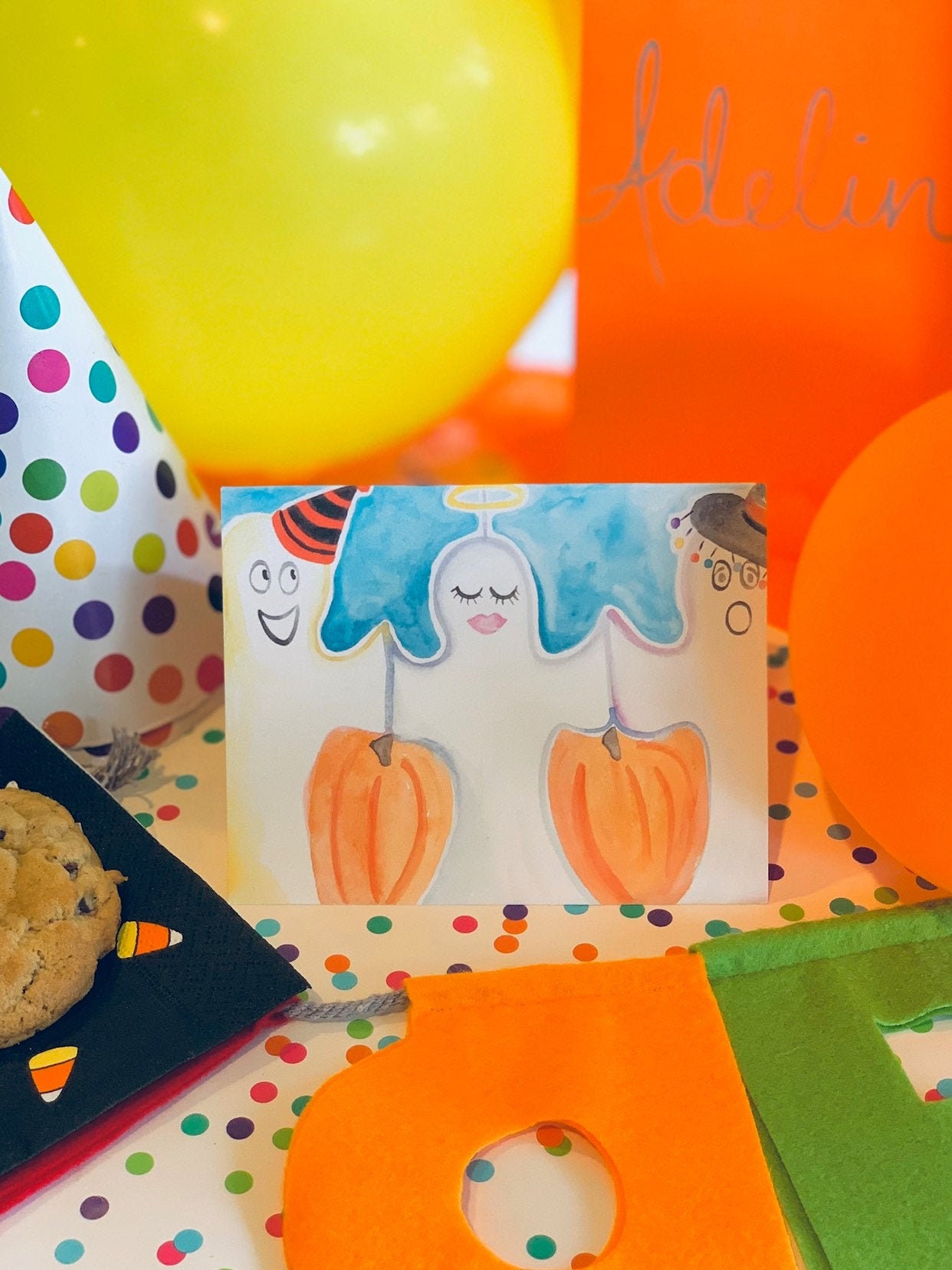Printed Friendly Ghost Theme Stationery Boo Bash Party Etsy