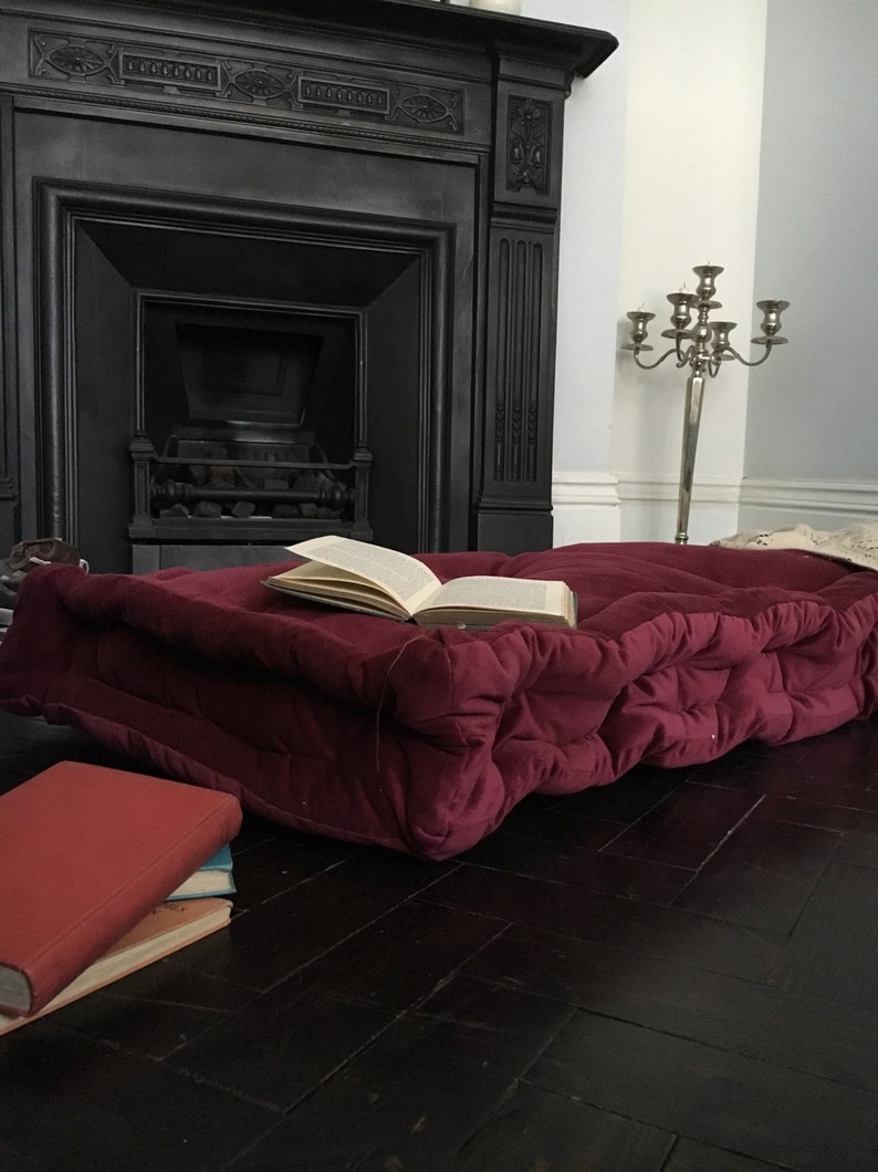 Velvet Floor Cushion Mattresstufted Cushion Futon Cushion Etsy