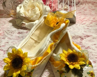 Sun Flower Bridesmaids ballet slippers