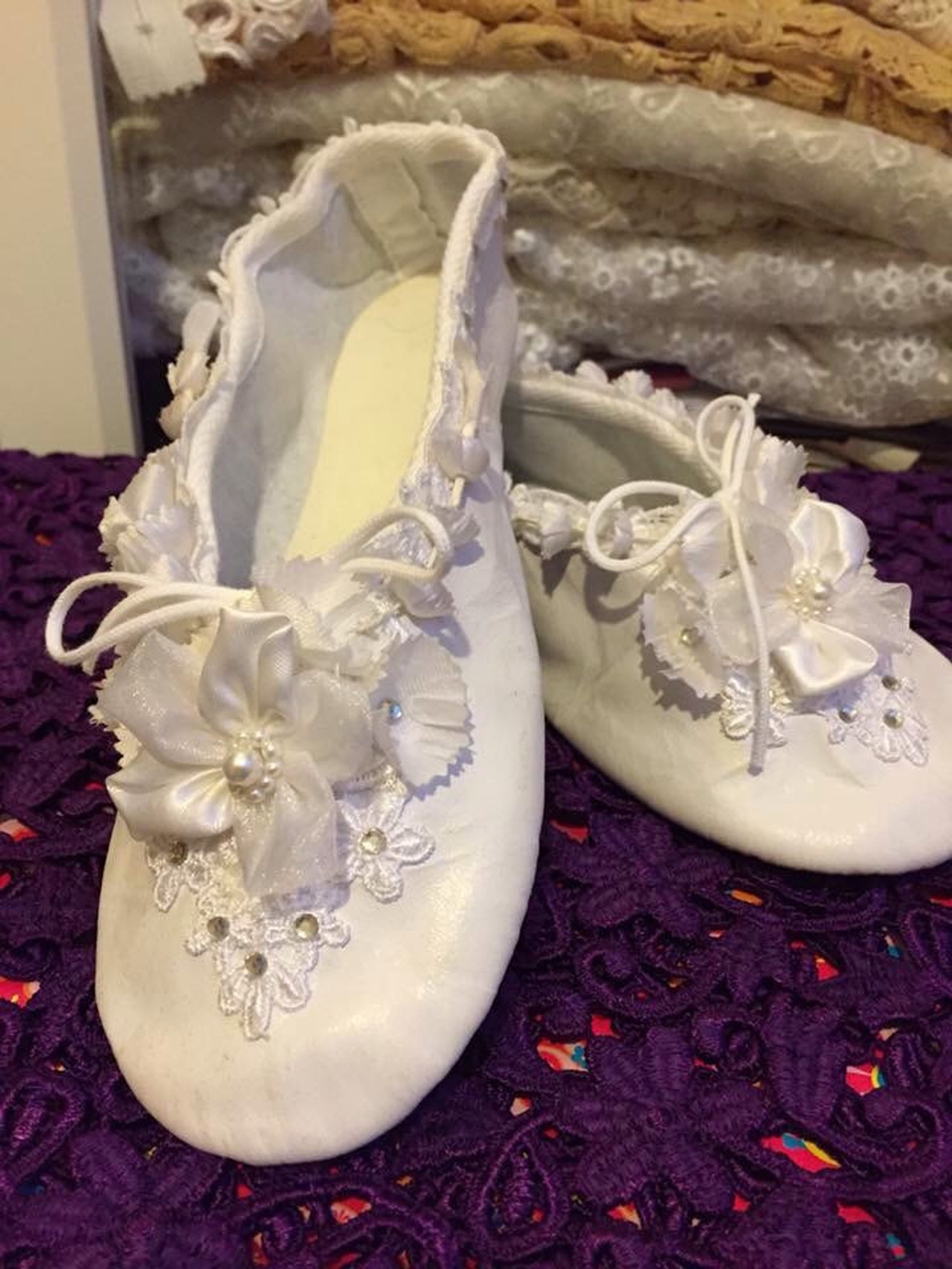 brides and bridesmaid ballet slippers