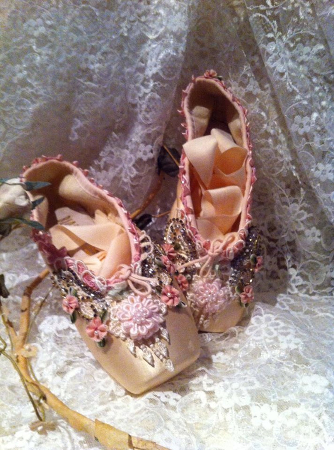 Stuning One of a Kind BALLET SLIPPERS - Etsy