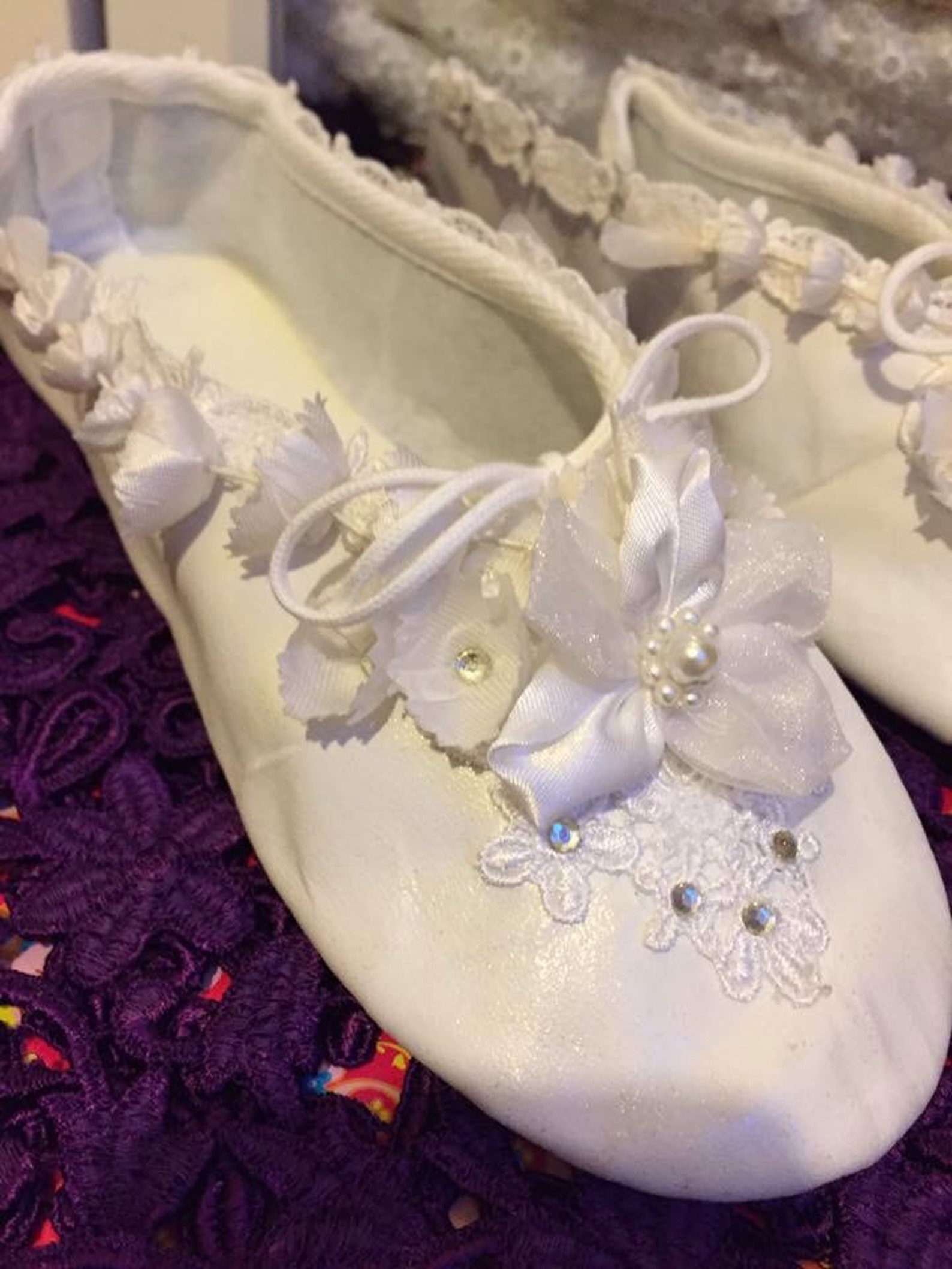 brides and bridesmaid ballet slippers