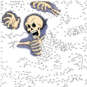 Skeleton Dot-to-Dot / Connect the Dots PDF - 852 Dots