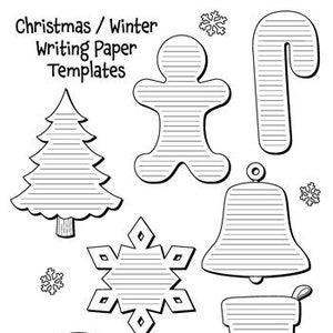 Modelos de papel para escrever Natal / Inverno