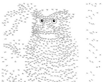 Owl Dot-to-Dot / Connect the Dots - 1100 Dots