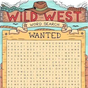 Wild West Word Search