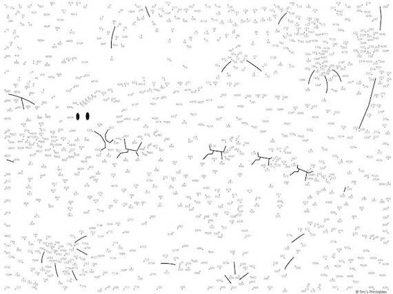 Caterpillar Dot-to-dot / Connect the Dots PDF 919 Dots | Etsy