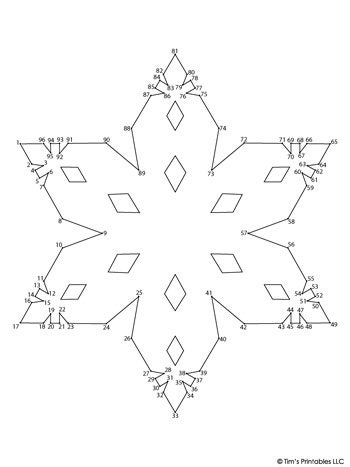 Snowflake Dot-to-dots / Connect the Dots PDF - Etsy