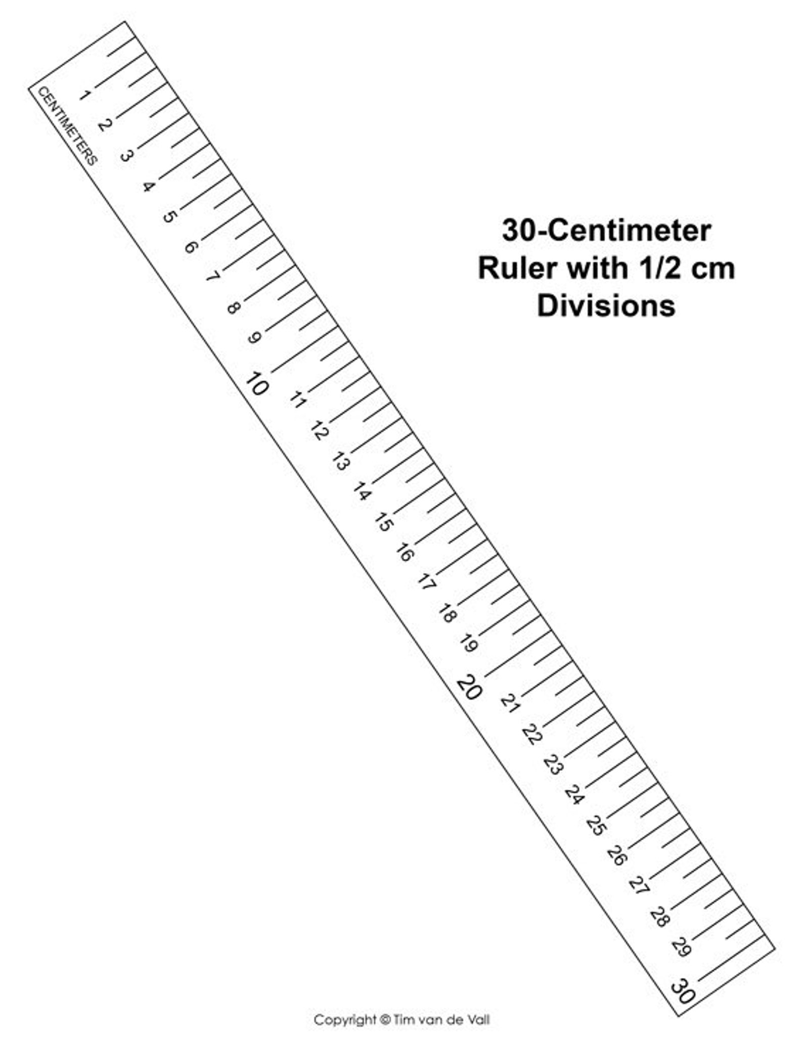 Printable Paper Rulers Inches and Centimeter, Color and Black & White