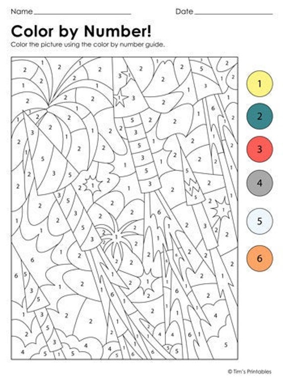 Color By Number Activity Sheets Crafts,Actvities And Worksheets For