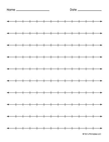 Blank Number Line Template Etsy