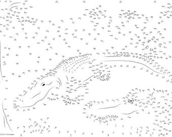 Alligator Dot-to-Dot / Connect the Dots PDF